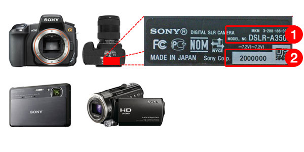 Sony camera serial number location
